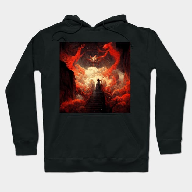 Fine Line Between Heaven and Hell Hoodie by Kazaiart